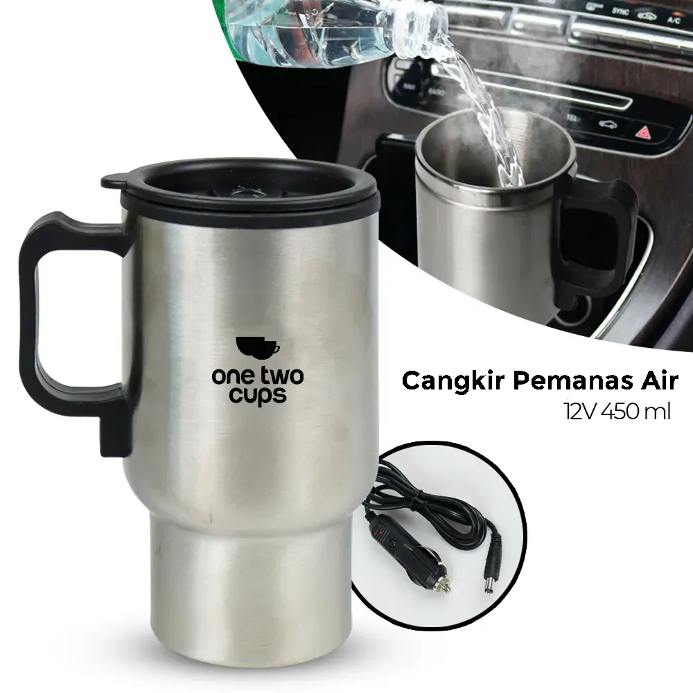One Two Cups Cangkir Pemanas Air Elektrik Mobil 450ml - NJ88