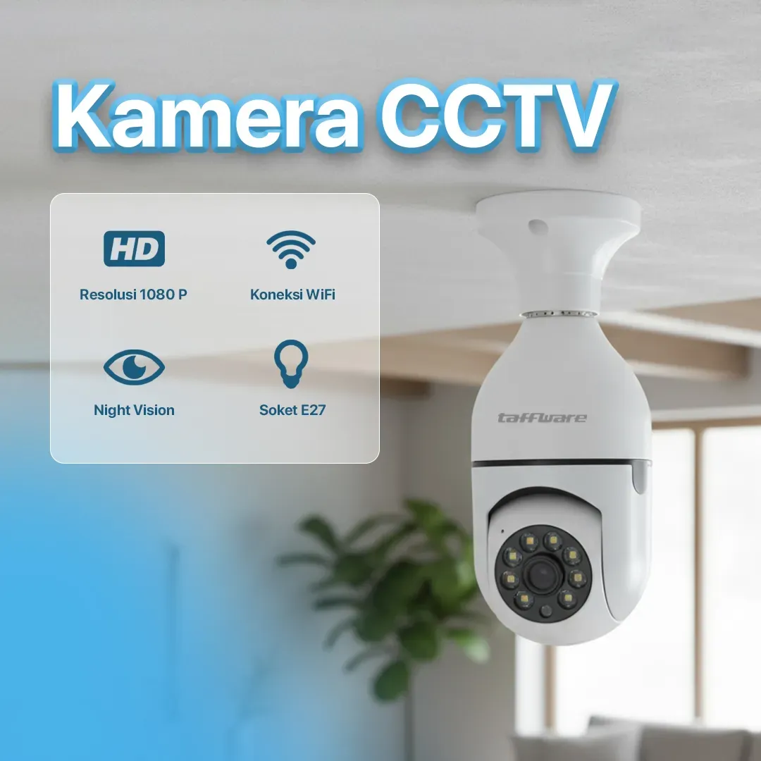 Taffware Kamera CCTV Bohlam WiFi IR Detection 1MP 1080P - YY012