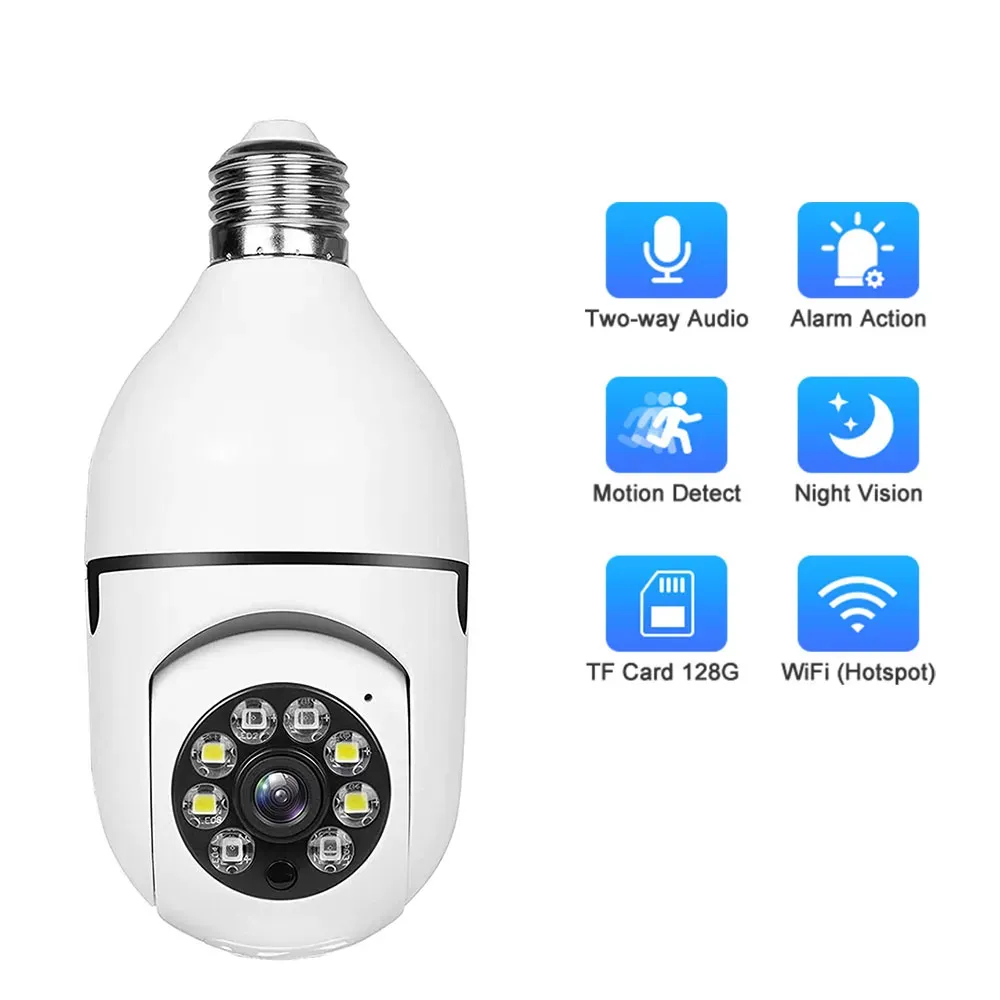 V380 Kamera CCTV Bohlam WiFi PIR Detection 720P 1MP - Q15