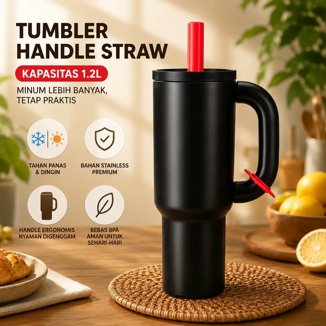One Two Cups Botol Minum Tumbler 1.2L - YS-1200