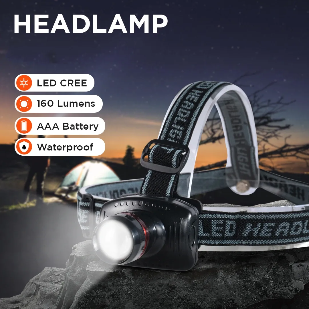TRLIFE Senter Kepala LED CREE 3W 160 Lumens - HE06