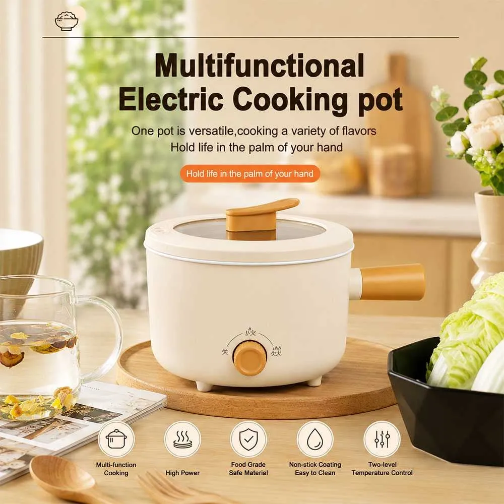 TaffHOME Panci Listrik Electric Pan NonStick 1.7L 700W - JKS18