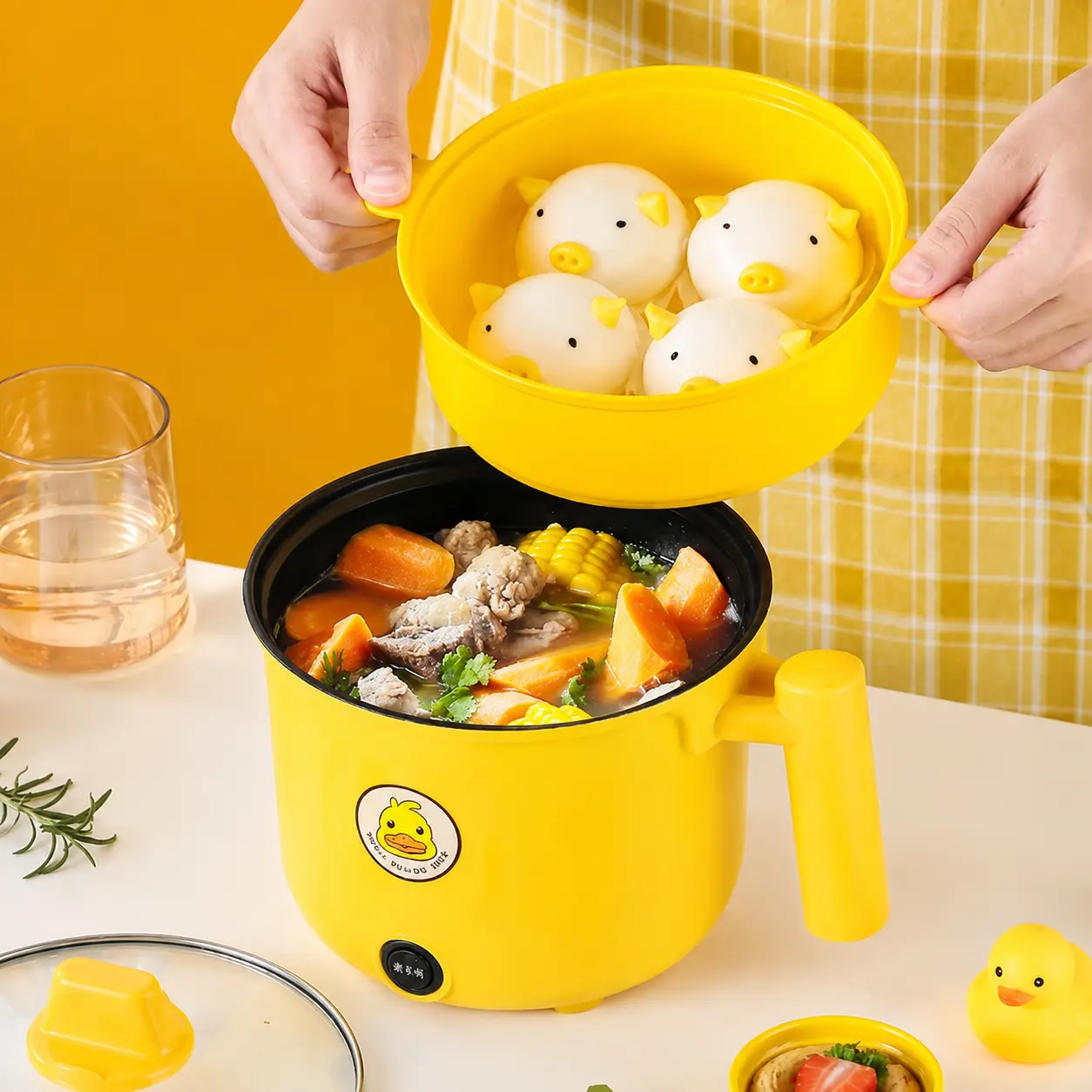 RUMAUMA Electric Cooking Pot 1.8L