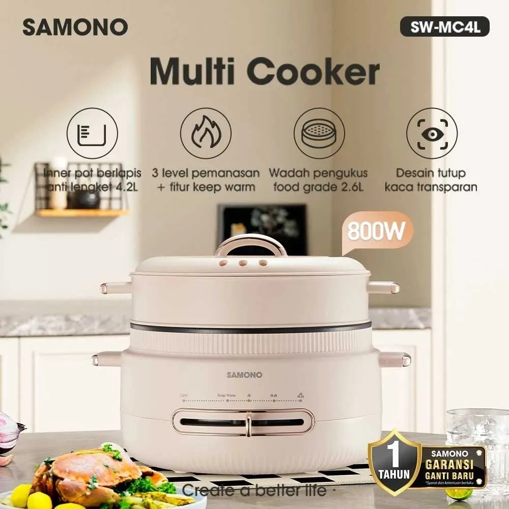 SAMONO Panci Listrik Anti Lengket 800 W SWMC4L