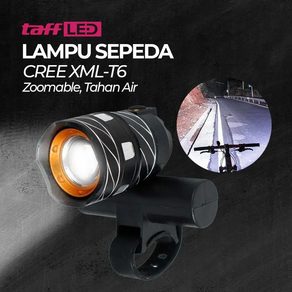 TaffLED Lampu Depan Sepeda Rechargeable 1000 Lumens - ZK30
