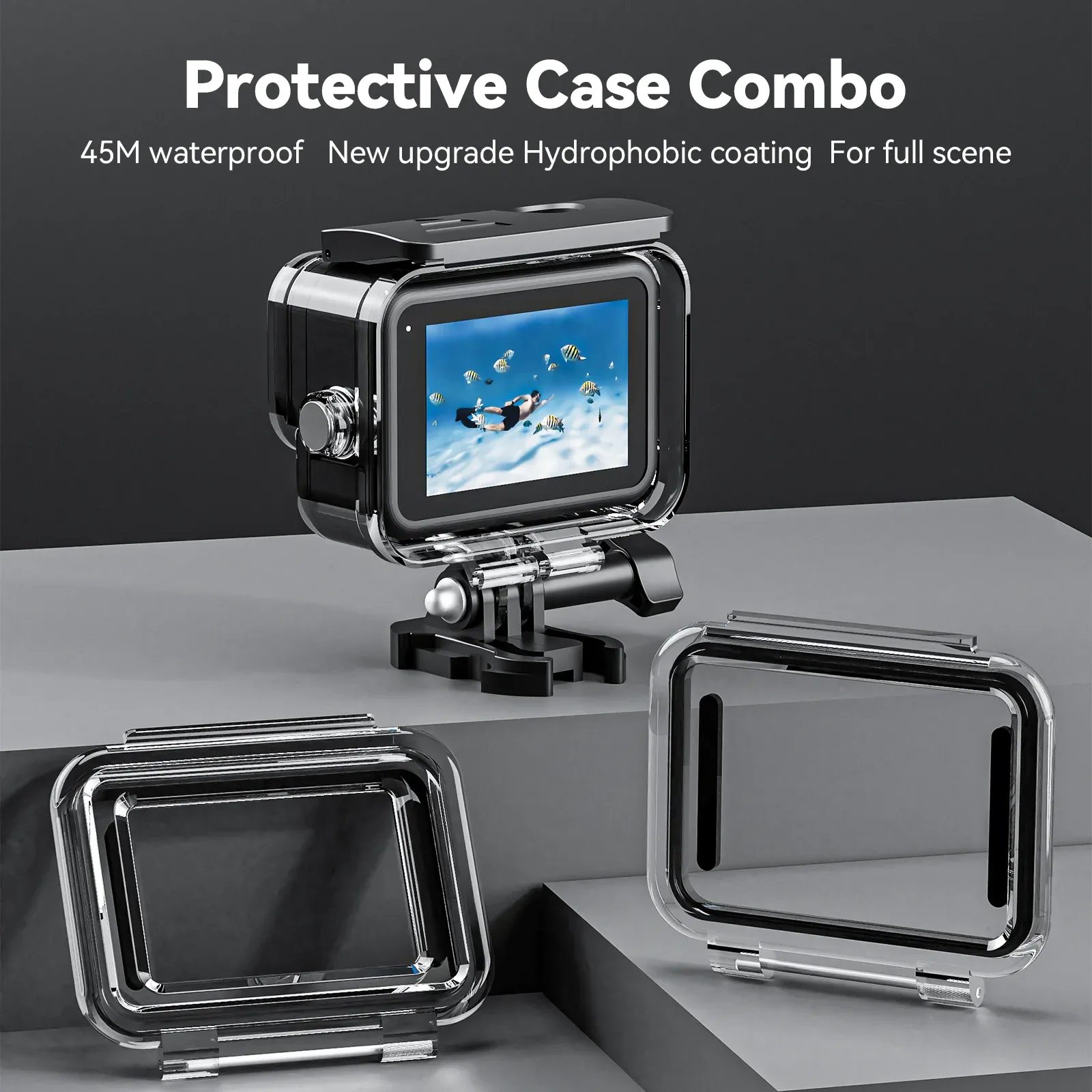 TELESIN Waterproof Case 45M GoPro Hero 12/11/10/9 - GP-WTP-905