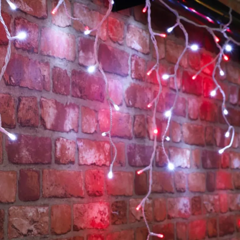 DINOSO Lampu Tumblr Tirai LED Merah Putih