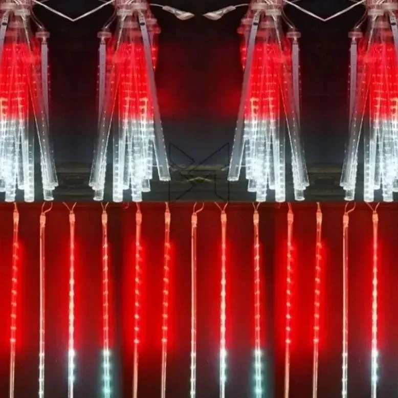 Lampu Meteor LED Merah Putih
