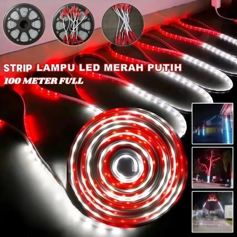 Lampu LED Strip Selang Merah Putih