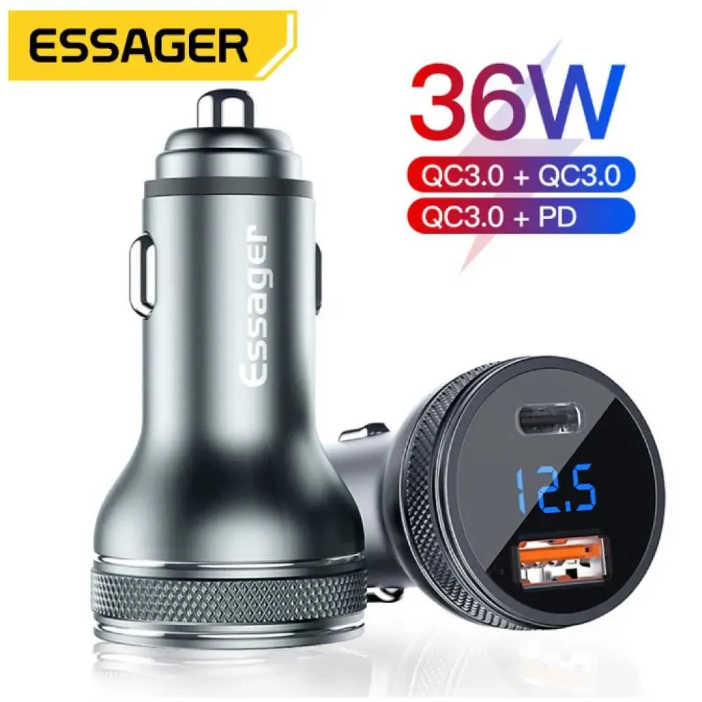 ESSAGER Charger Mobil&nbsp;PD QC 3.0 36W - ECCPQ-JG0G