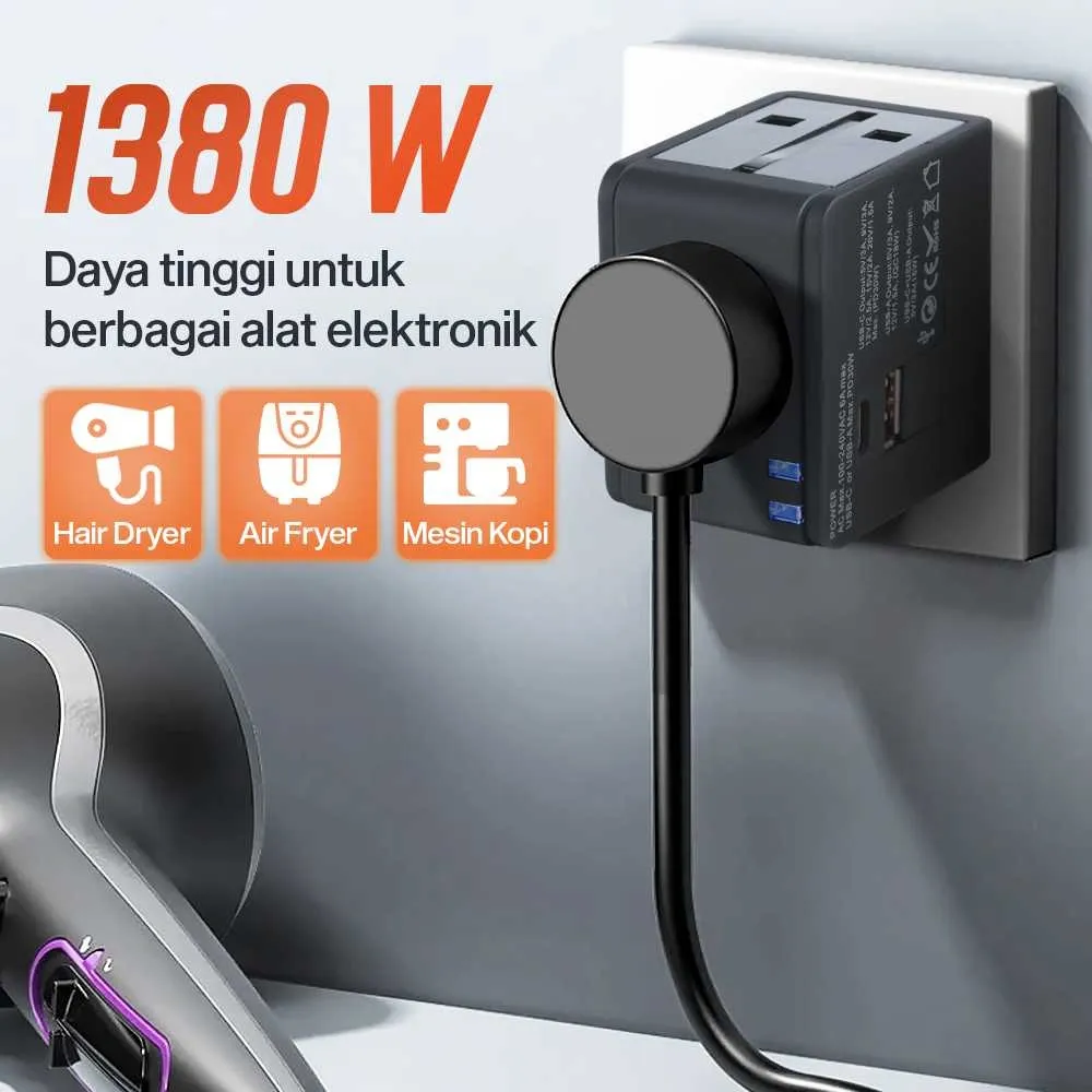 Travel Adaptor Universal COKYI 1U1C