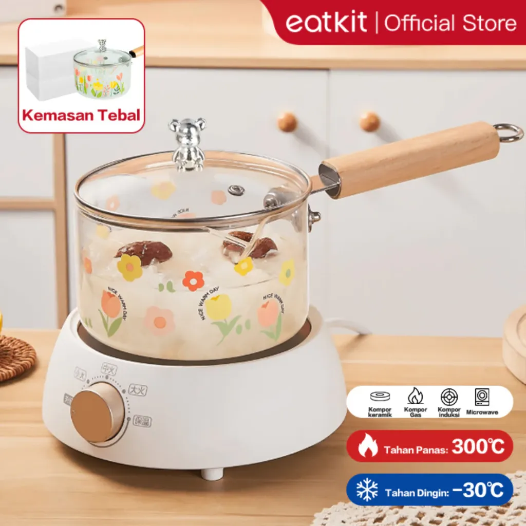 Eatkit Panci Kaca Masak Tahan Panas