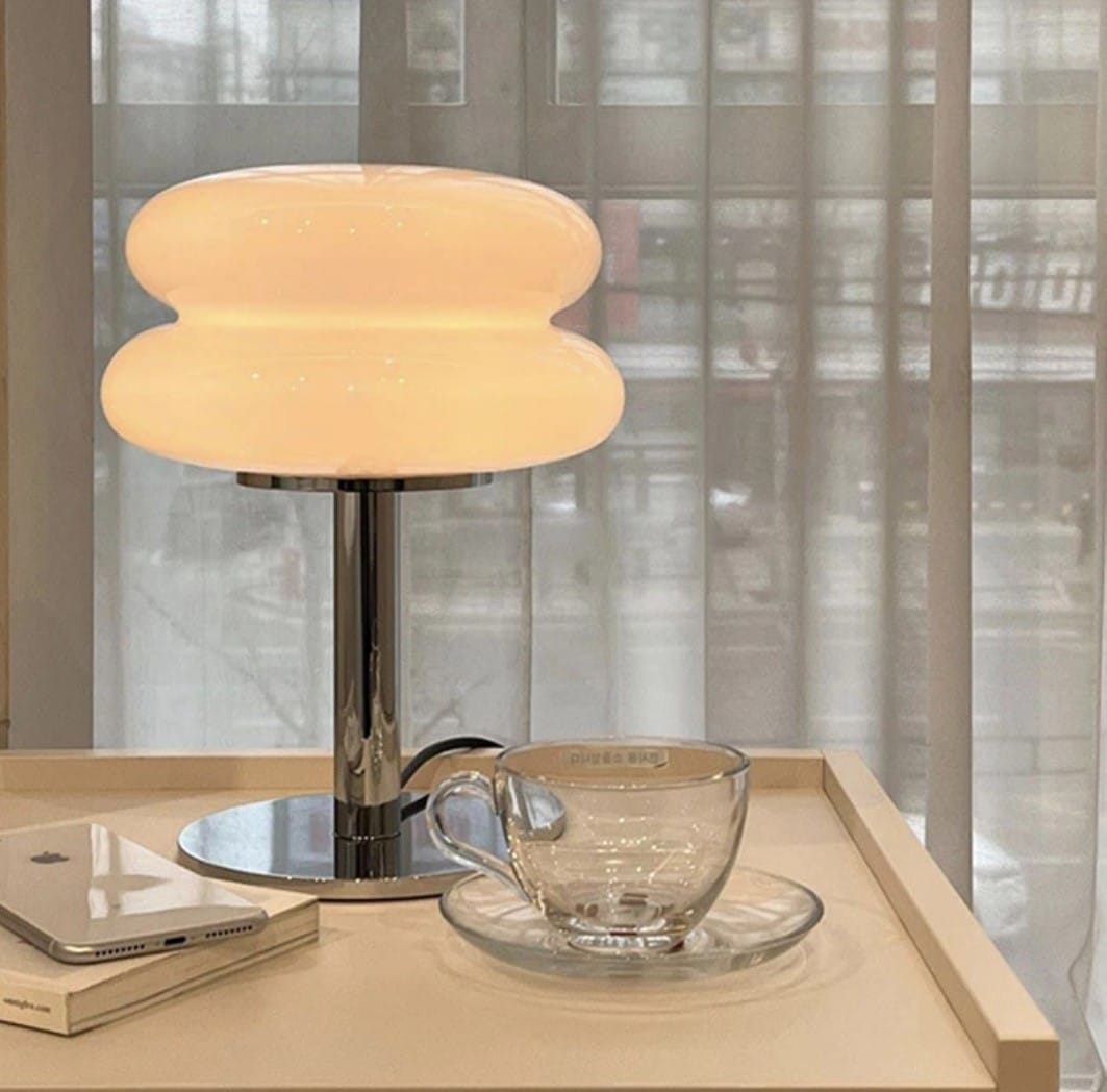 LAMTA 12W LED Macaron Decorative Glass Table Lamp