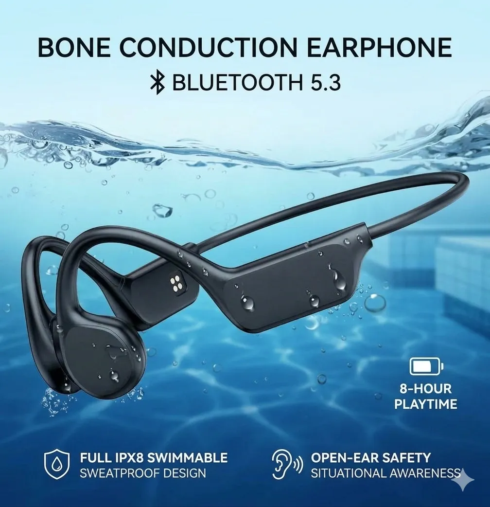 DISOUR Bone Conduction Bluetooth  HiFi Waterproof - X7