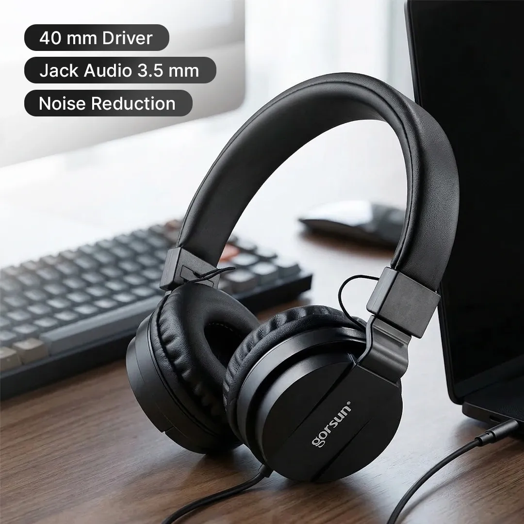 Gorsun Headphone Kabel HiFi Super Bass Driver 40mm - GS-778