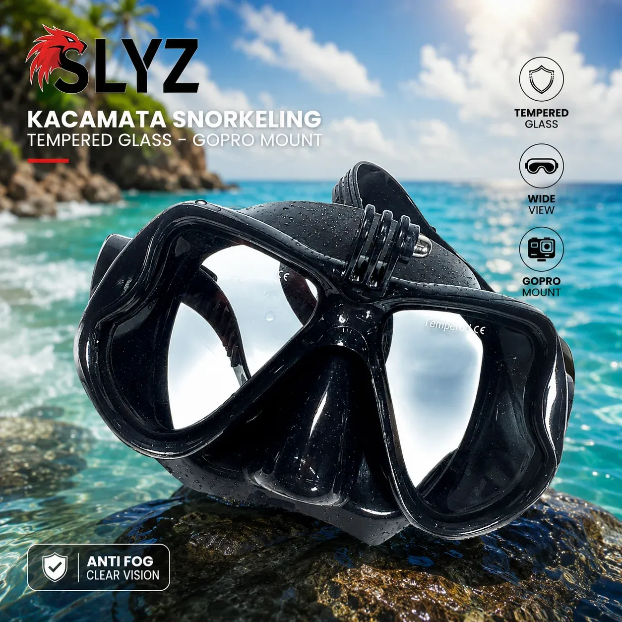Slyz Kacamata Selam Tempered Glass GoPro Mount - INU91