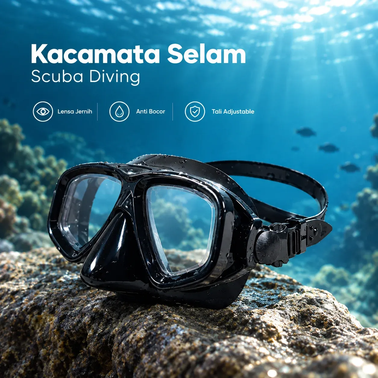 SUNDIVE Kacamata Selam Tempered Glass Mask - M30